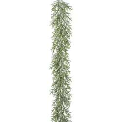 CREATIV green künstliche Pflanze Minifichten-Girlande, geeist, 180 cm, frost, 2er Set