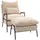 Homcom Relaxsessel Polyester/Cord 68 x 88 x 91,5 cm Beige mit Hocker