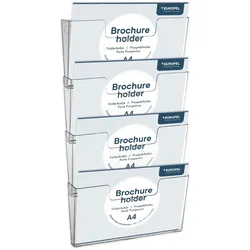 Prospekthalter Europel Wandmontage 4xA4 quer koppelbar 350104