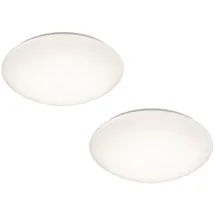 meine wunschleuchte LED Deckenleuchte Wandlampe Set Ø 37cm Weiß für Badezimmer, Gäste WC und Flur