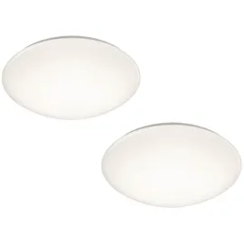 meine wunschleuchte LED Deckenleuchte Wandlampe Set Ø 37cm Weiß für Badezimmer, Gäste WC und Flur