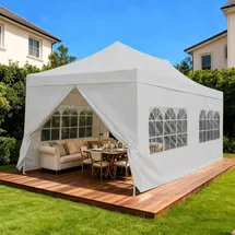 Konifera Faltpavillon Valencia Pro 6 x 3 m inkl. 4 Seitenteile Weiß