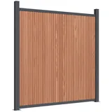 vidaXL Zaunelement mit 2 Pfosten Braun 180x186 cm WPC