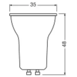 Osram LED PAR11 35 36° DIM 3W 827 GU10,