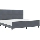 vidaXL Boxspringbett 200 x 200 cm Dunkelgrau
