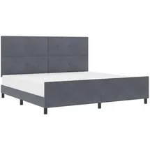 vidaXL Boxspringbett 200 x 200 cm Dunkelgrau