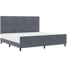 vidaXL Boxspringbett 200 x 200 cm Dunkelgrau