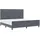 vidaXL Boxspringbett 200 x 200 cm Dunkelgrau