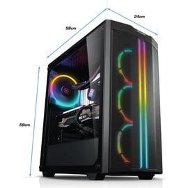 kiebel.de Gaming PC Impact 14 Intel Core i7-14700KF, 32GB DDR5, NVIDIA RTX 5080 16 GB, 1TB SSD, Windows 11, Gaming PC