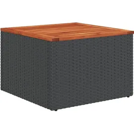 vidaXL Gartensofa-Set mit Kissen, schwarzes Polyrattan