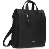 Zwei Rucksack Yuna YUR150 Nubuk/Black Schwarz Damen