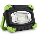 Lepro Baustrahler LED, mit Akku, 2.000 Lumen, 20 Watt, IP44 Spritzwasserschutz