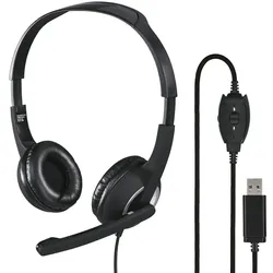 HAMA PC-Office-Headset"HS-USB250", Stereo, Schwarz