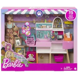 Mattel GRG90 - Barbie - Spielset mit Puppe und Zubehör, Haustiersalon