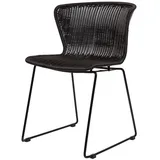 Woood Wings Gartenstuhl 55 x 54 x 77,5 cm schwarz 2er Set
