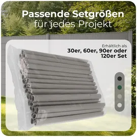 BooGardi Sichtschutzstreifen 120 x 19 cm Schwarz PVC 120 St.