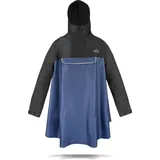 normani Regenponcho Regenponcho Kauai mit Ärmeln und Brusttasche - Wasserdichter Outdoorponcho mit Reflektor schwarz XXL/3XL