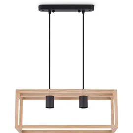 Paco Home Pendellampe Deko Wohnzimmer Hängeleuchte Esszimmer Lampe Schlafzimmer Holz E27 Holz, Pendelleuchte - Typ 5 - Paco Home