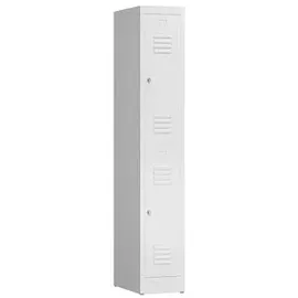 Classix Spind signalweiß X-520217, 2 Schließfächer 31,0 x 50,0 x 180,0 cm
