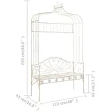 vidaXL Gartenbank 122 x 43 x 220 cm antik-weiß