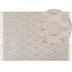 Teppich SULUOVA Beige 160 x 230 cm Baumwolle