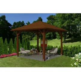 SKANHOLZ Skan Holz Pavillon Cannes 1 Leimholz, lasiert in Nussbaum