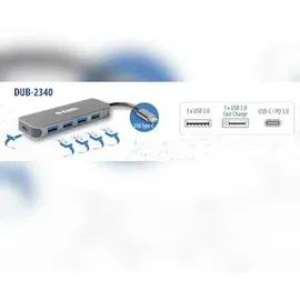 D-Link DUB-2340 USB-C auf 4-Port USB Hub mit Power Delivery