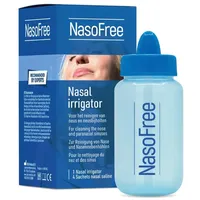 NasoFree Nasendusche - Lose Spülflasche - Bei Schnupfen & Allergien - Pollenallergie - Heuschnupfen - mit 4 Päckchen NasoFree Nasenspülsalz - Mit Natriumchlorid & Natriumbicarbonat