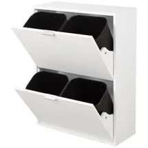 Happy Home Mülleimerschrank 60 l Weiß