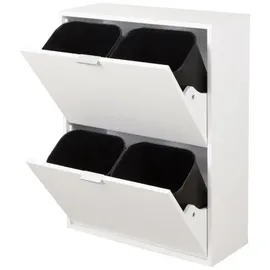 Happy Home Mülleimerschrank 60 l Weiß