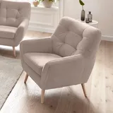 exxpo - sofa fashion Sessel EXXPO - SOFA FASHION "Scandi, Loungesessel mit tollem Sitzkomfort, hochwertige Polsterung", grau (dunkelgrau), B:87cm H:92cm T:92cm, Korpus: 100% PES;Luxus-Microfaser (100% Polyester), Sessel, Sessel, bequem, hohe Holzfüße