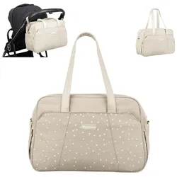 Kikkaboo Wickeltasche Chelsea mit Wickelunterlage, Seitentaschen, Thermofach hellbraun