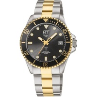 ETT Funkuhr »Professional, EGS-11606-25M«, Armbanduhr, Herrenuhr, Datum, Solar, silberfarben