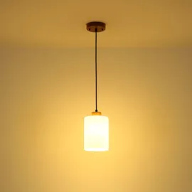 GLOBO Pendelleuchte 1-flg. 120 cm Holz/Glas