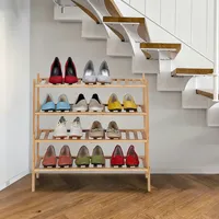 Relaxdays Schuhregal, Bambus, 6 Paar Schuhe, HxBxT: 32 x