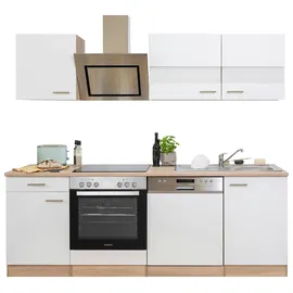 Respekta Küchenzeile Merle 220 cm Weiß