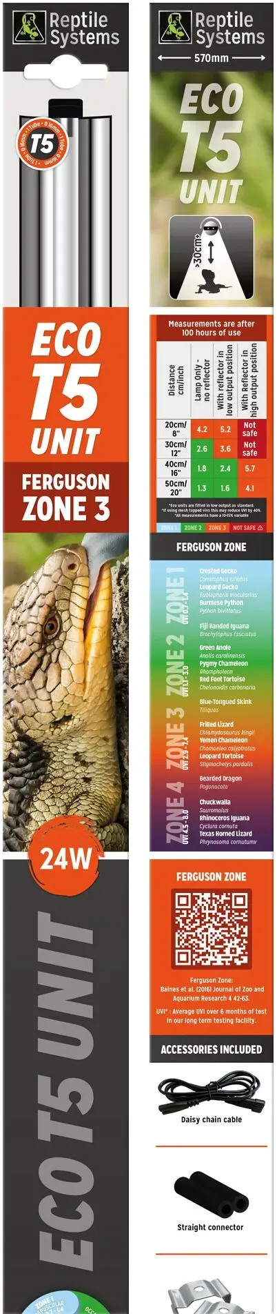 Reptile Systems Leuchte für Reptilen - Eco T5 Unit Ferguson Zone 3 1 St