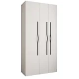 abiks möbel Drehtürenschrank COMO 120 x 245,5 x 50 cm Schwarz/Weiß
