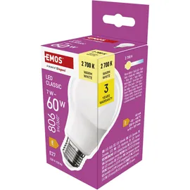 EMOS LED Lampe A60 1525733279 7 W E27 warmweiß 1 St.