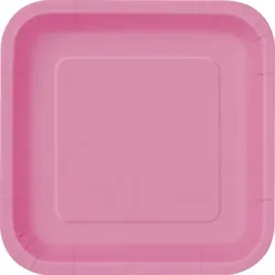 14 eckige Teller pink