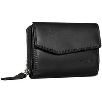 STILORD 'Lark' Damen Geldbörse Leder RFID Groß Geldbeutel Vintage Portemonnaie für Frauen NFC Schutz Ledergeldbörse Damen Echt Leder, Farbe:schwarz