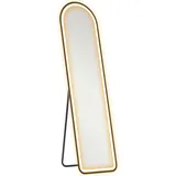 Homcom Ganzkörperspiegel Schwarz Glas, 40x150x3 cm Standspiegel