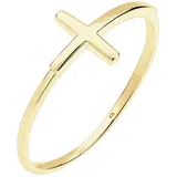 Elli Ring Kreuz Trend Geo Minimal in Gold | Gr. 52