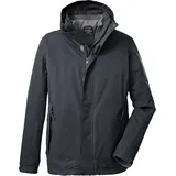 KILLTEC Herren 3 in 1 Funktionsjacke/Outdoorjacke mit abzippbarer Kapuze und einzippbarer Fleecejacke - KOW 167 MN JCKT, schwarz, M, 37925-000