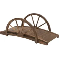 Outsunny Gartenbrücke - 100Lx50Wx37Hcm - Verkohlt