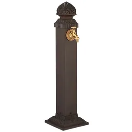Relaxdays Standbrunnen Antik 81 cm Dunkelbraun/Gold