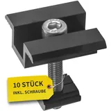 Avoltik Mittelklemme 30mm in schwarz 10 Stück I hochwertige Solarmodul Halterung aus robustem Aluminium I rost- & wetterbeständige PV Modul Halterung zur sicheren & einfachen Photovoltaik Befestigung