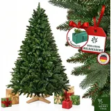 merry tree Premium künstlicher Weihnachtsbaum 150cm - Weihnachtsbaum künstlich aus naturgetreuem PVC - Spritzguss Mix - Nordm... - Grün