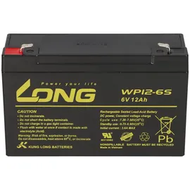 KungLong Bleiakku kompatibel Handlampe Handscheinwerfer Halogenlampe 6V 12Ah AGM Akku