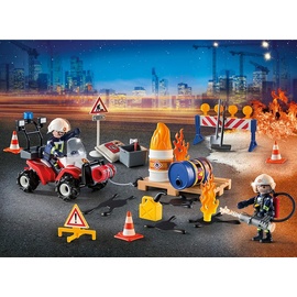 Playmobil Adventskalender Feuerwehreinsatz auf der Baustelle 9486
